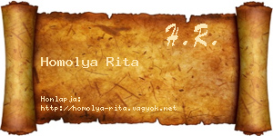 Homolya Rita névjegykártya